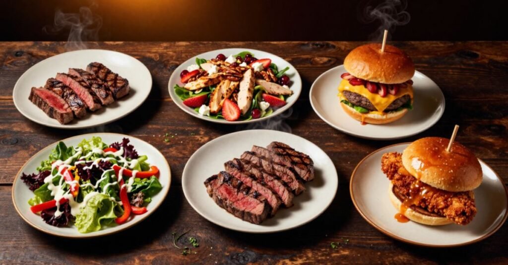 LongHorn Steakhouse best value lunch plates
including 7-Pepper Sirloin Salad, Cheeseburger
and Crispy Chicken Sandwich under 12 dollars
